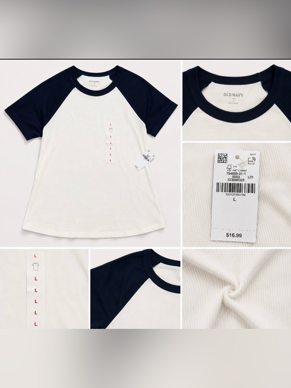 NWT Old Navy Raglan Ringer T-Shirt